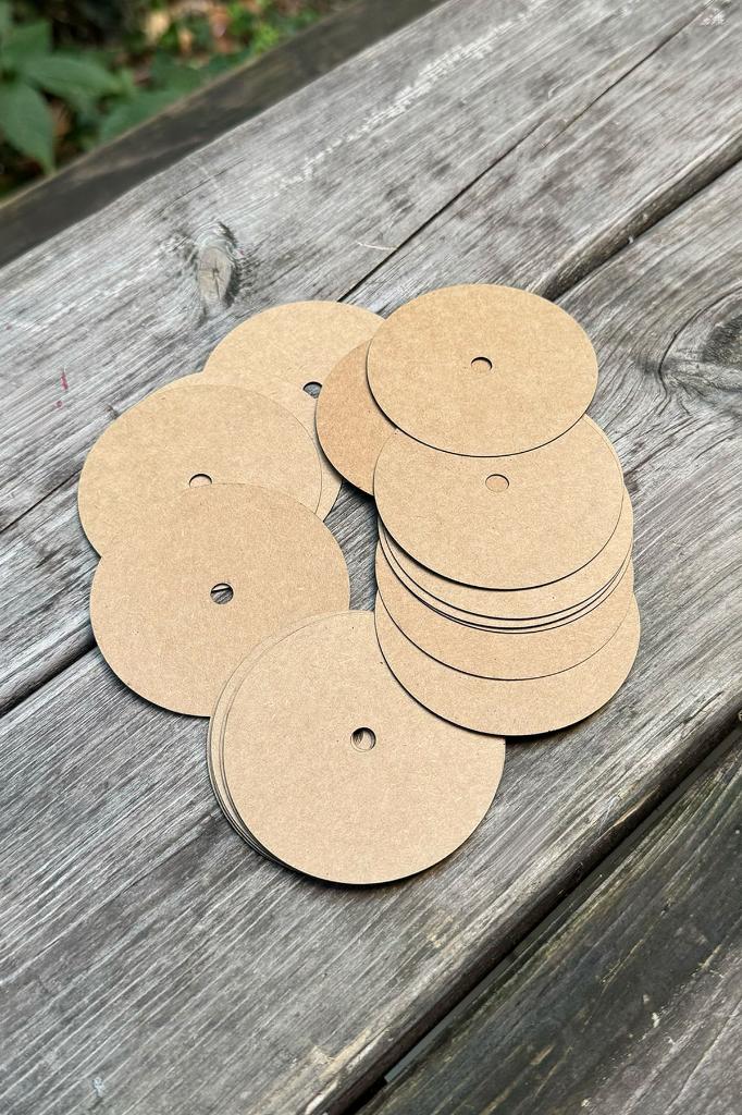 Candle Dust Covers 83mm Outer Diameter 5mm Inner Diameter Cotton Wick Slot 50 pcs
