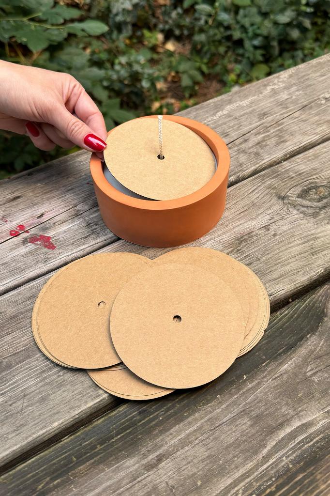 Candle Dust Covers 98mm Outer Diameter 5mm Inner Diameter Cotton Wick Slot 50 pcs