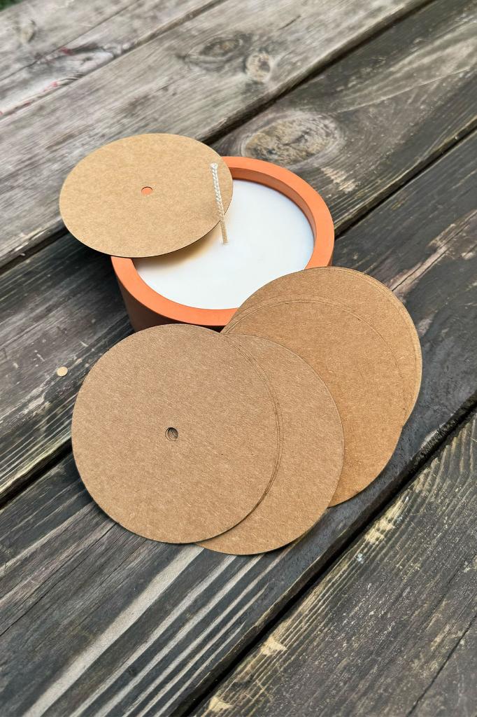 Candle Dust Covers 98mm Outer Diameter 5mm Inner Diameter Cotton Wick Slot 50 pcs