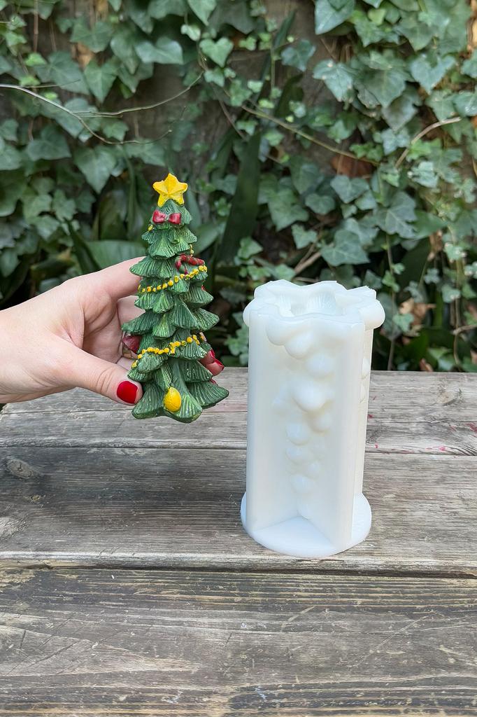 Noel Ağacı Silikon Mum Kalıbı