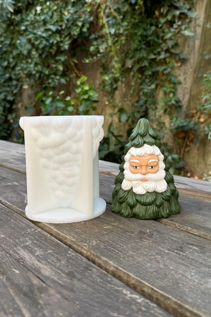 Noel Baba Ağacı Silikon Mum Kalıbı