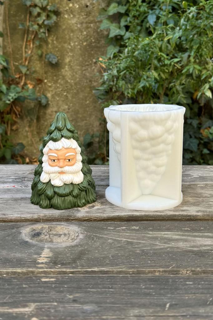 Noel Baba Ağacı Silikon Mum Kalıbı