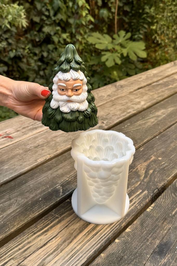 Noel Baba Ağacı Silikon Mum Kalıbı