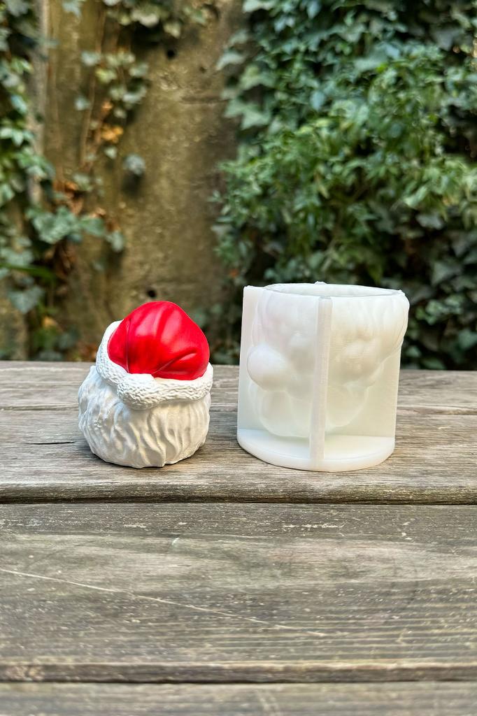 Noel Baba Küçük 3D Silikon Mum Kalıbı