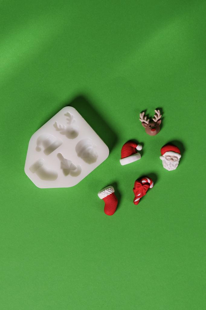 Noel Mini Beşli Silikon Süsleme Kalıbı