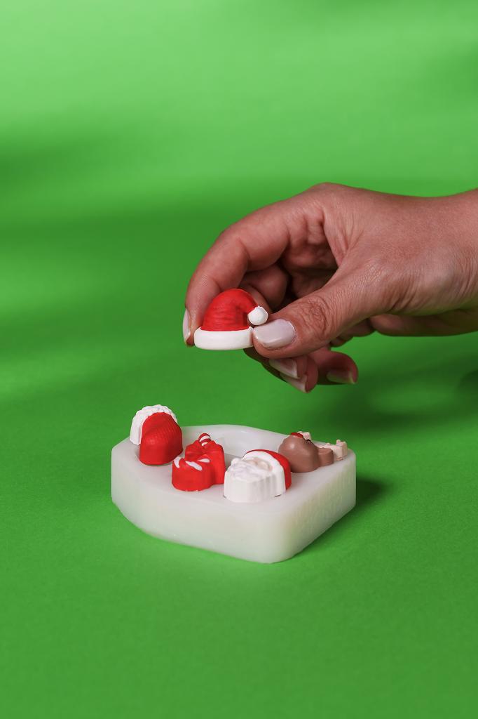Noel Mini Beşli Silikon Süsleme Kalıbı