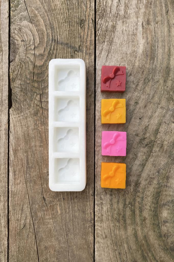 Paket Mini Dörtlü Silikon Mum Kalıbı
