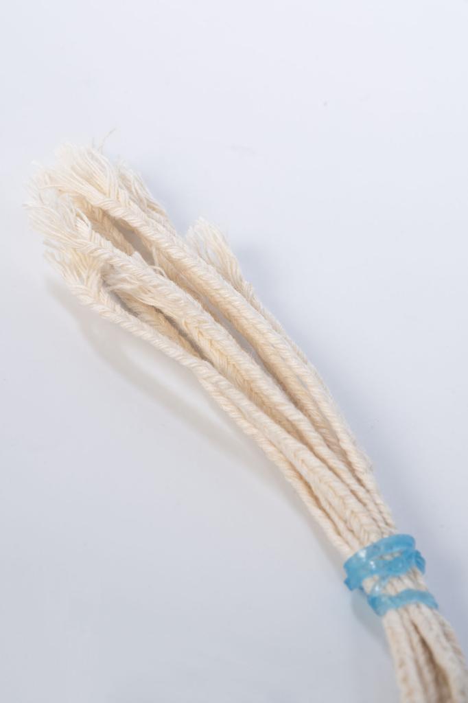 Pamuk İp Fitil No:14 Ve Yapışkanlı Sehpa ( 15cm Boy ) 20 Adet