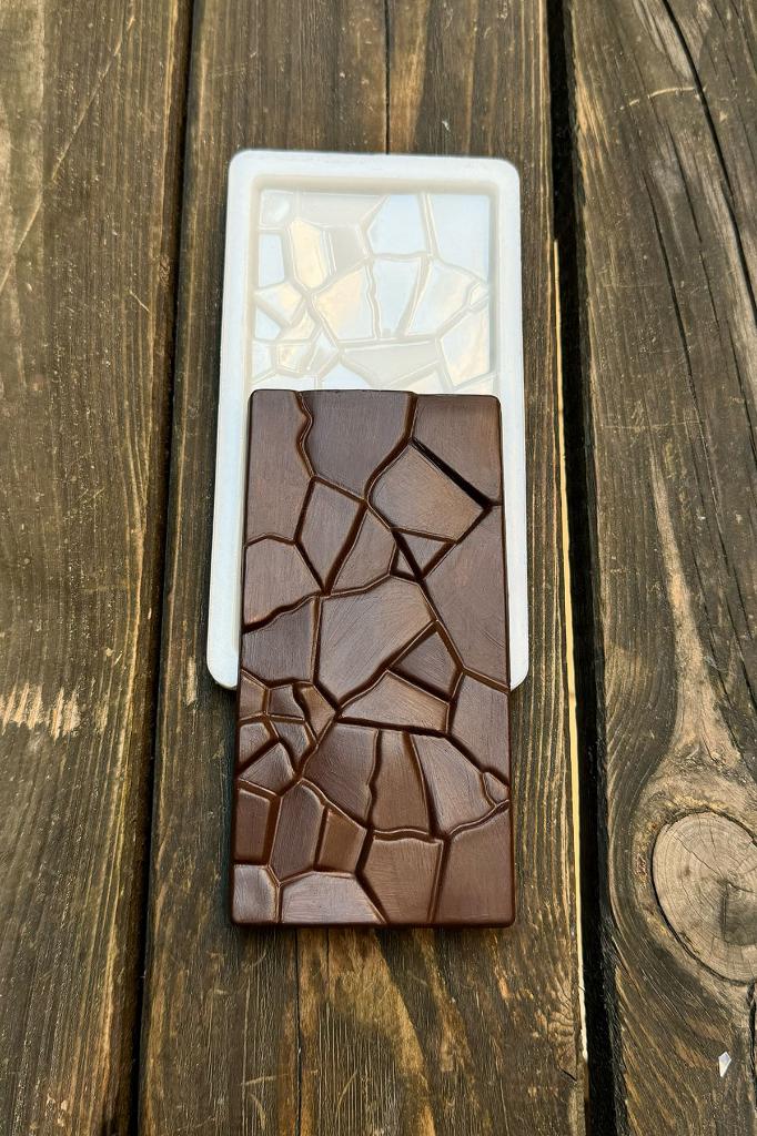 Parçalanmış Tablet Çikolata Silikon Mum Kalıbı