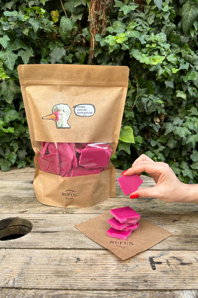 Pembe Granül Mum Boyası 1000Gr
