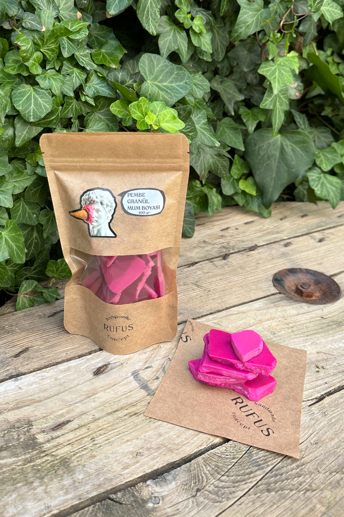 Pembe Granül Mum Boyası 100gr