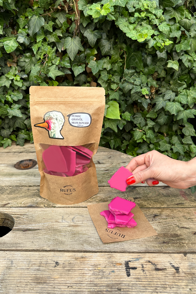 Pembe Granül Mum Boyası 250gr
