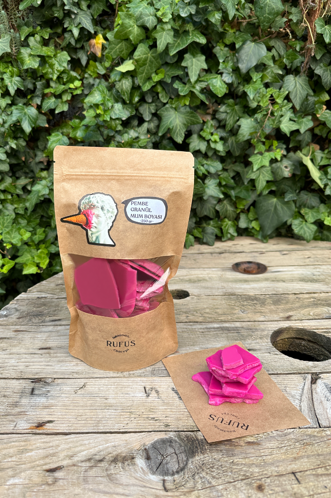 Pembe Granül Mum Boyası 250gr