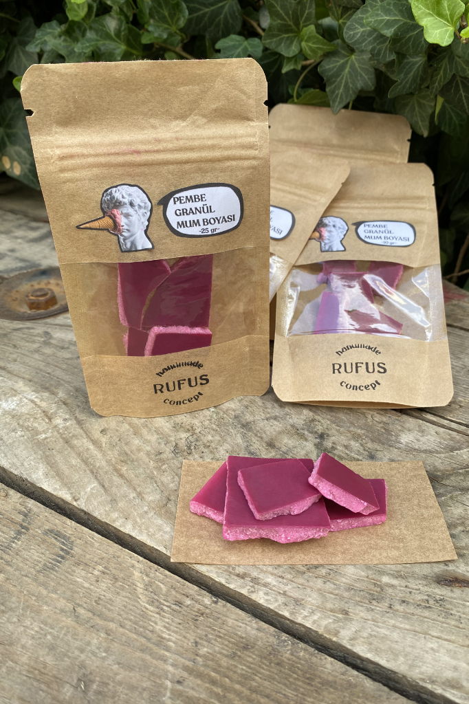 Pembe Granül Mum Boyası 50Gr