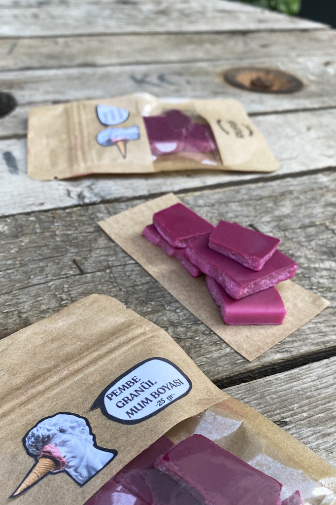 Pembe Granül Mum Boyası 50gr