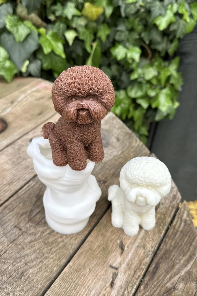 Poodle Köpek Silikon Mum Kalıbı
