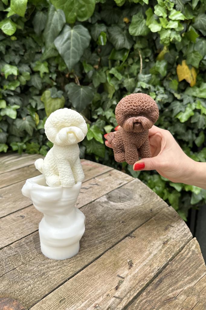 Poodle Köpek Silikon Mum Kalıbı