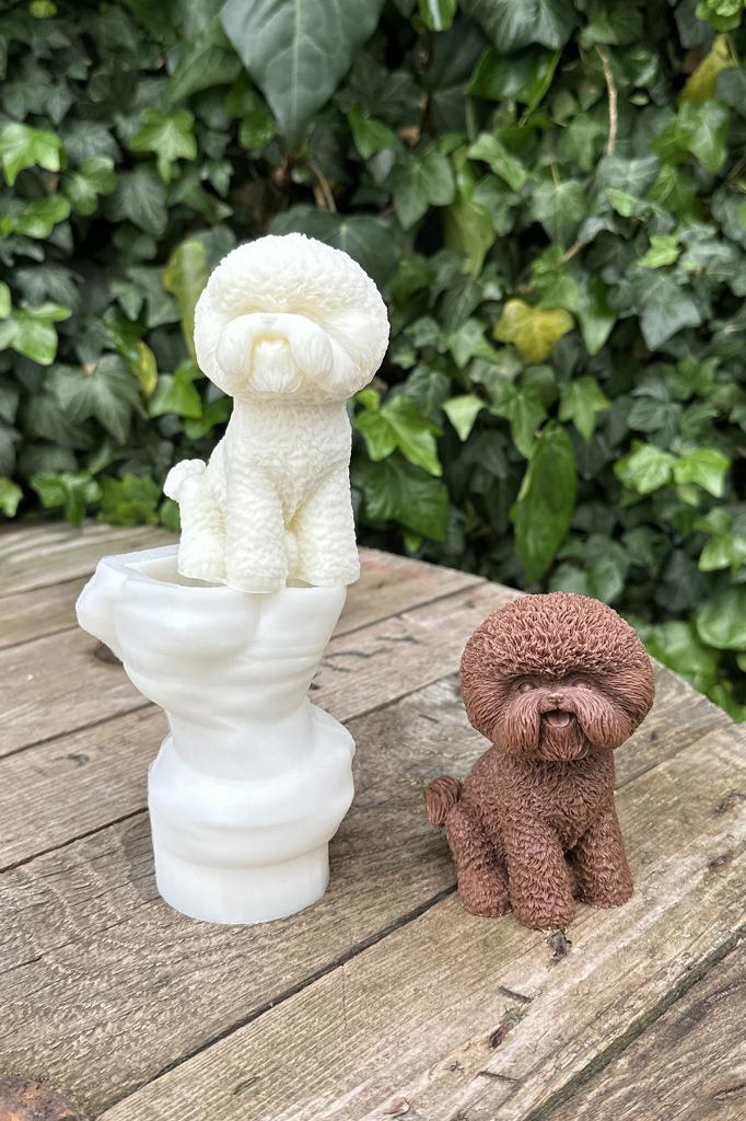 Poodle Köpek Silikon Mum Kalıbı