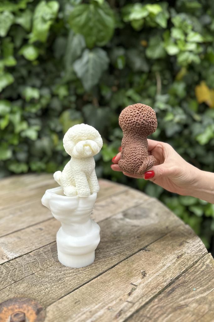 Poodle Köpek Silikon Mum Kalıbı