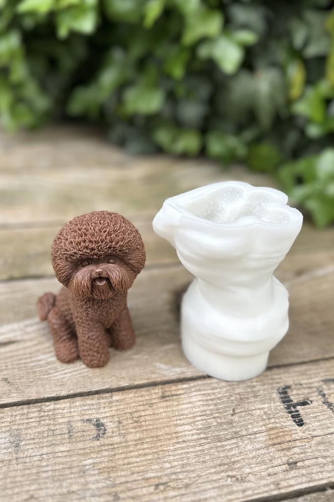 Poodle Köpek Silikon Mum Kalıbı