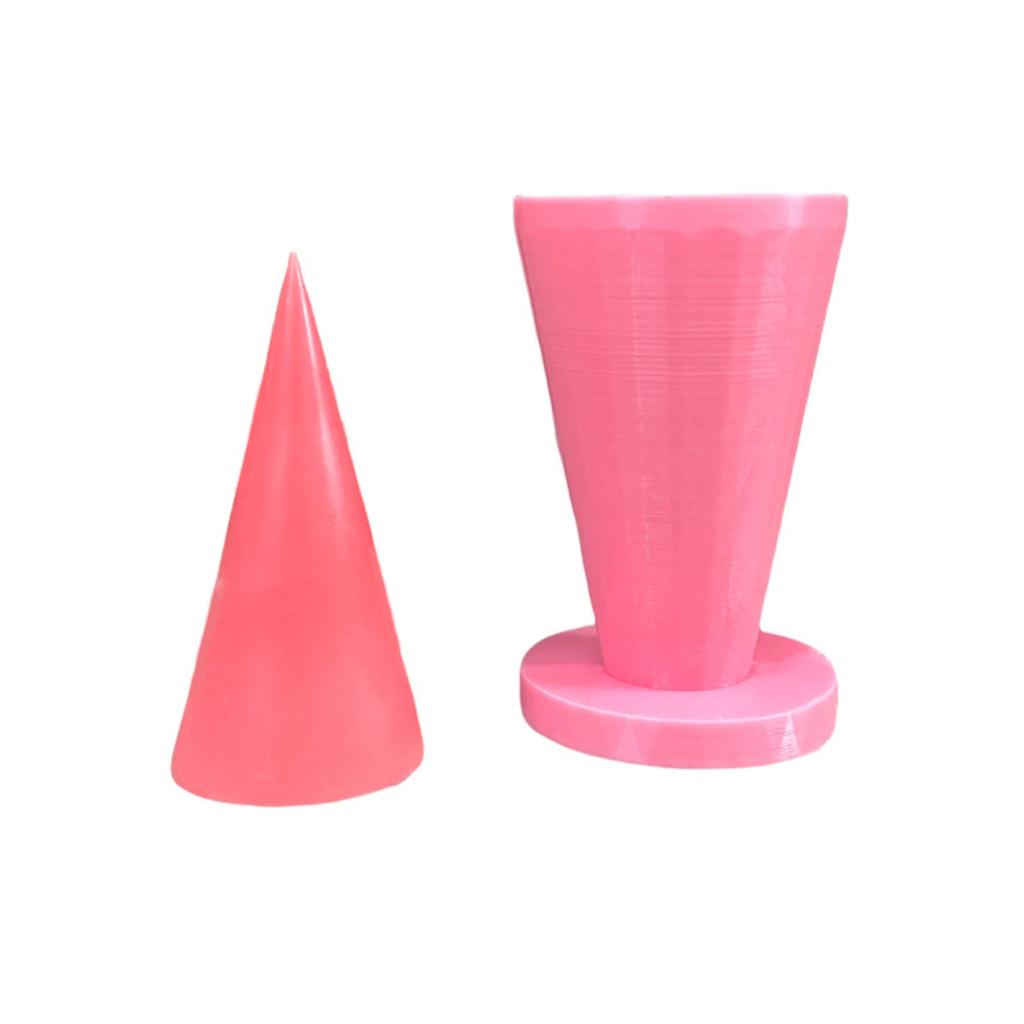 Prizma Dairesel 3D Silikon Mum Kalıbı