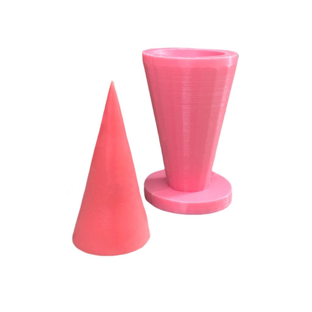 Prizma Dairesel 3D Silikon Mum Kalıbı