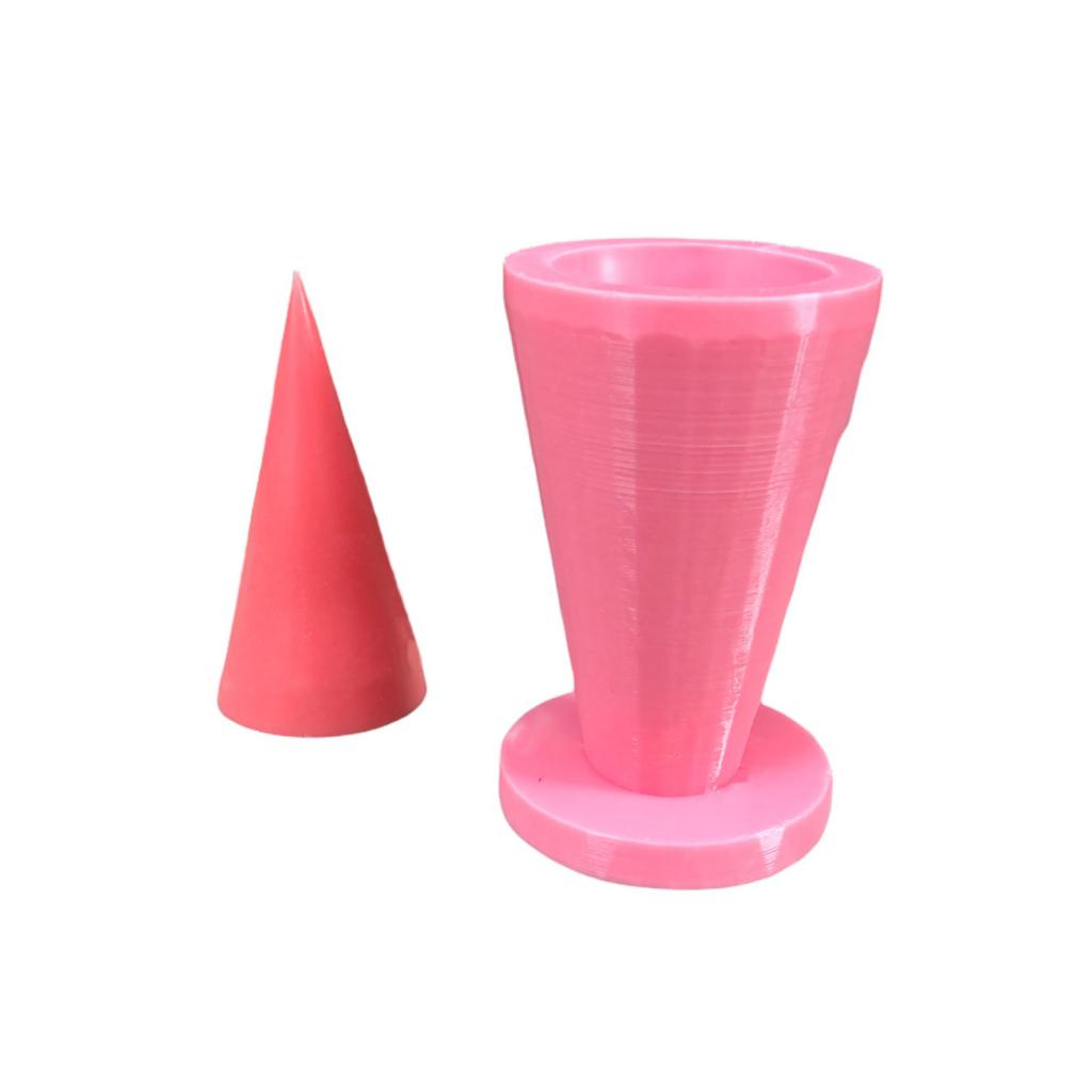 Prizma Dairesel 3D Silikon Mum Kalıbı