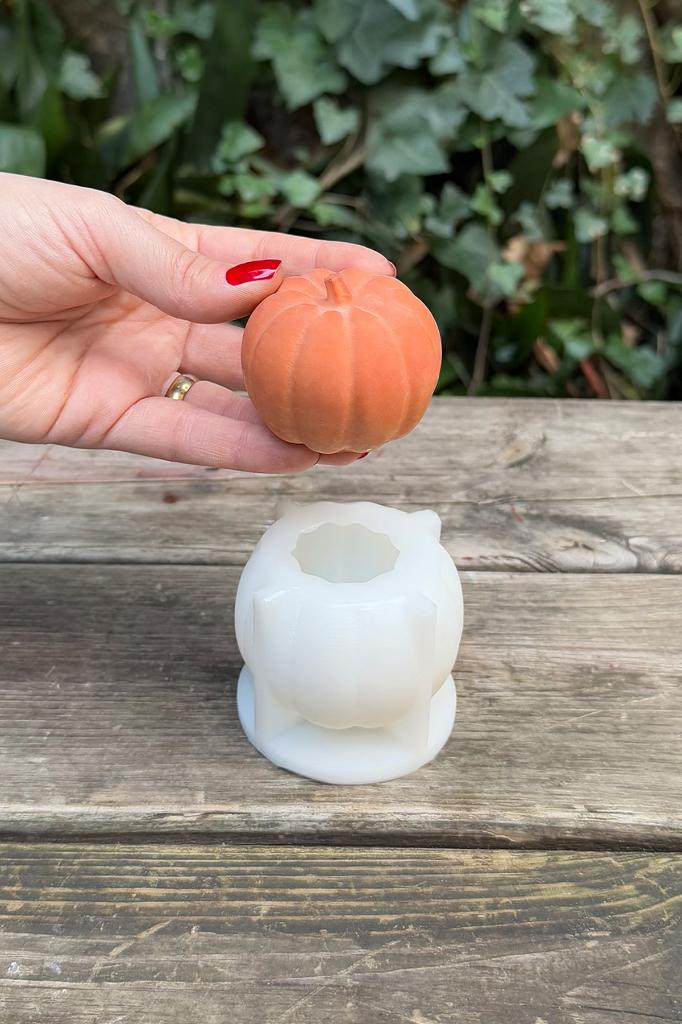 Pumpkin Kabak Orta Silikon Mum Kalıbı