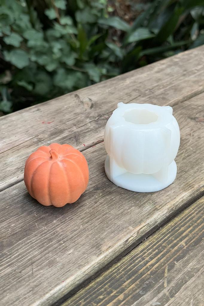Pumpkin Kabak Orta Silikon Mum Kalıbı