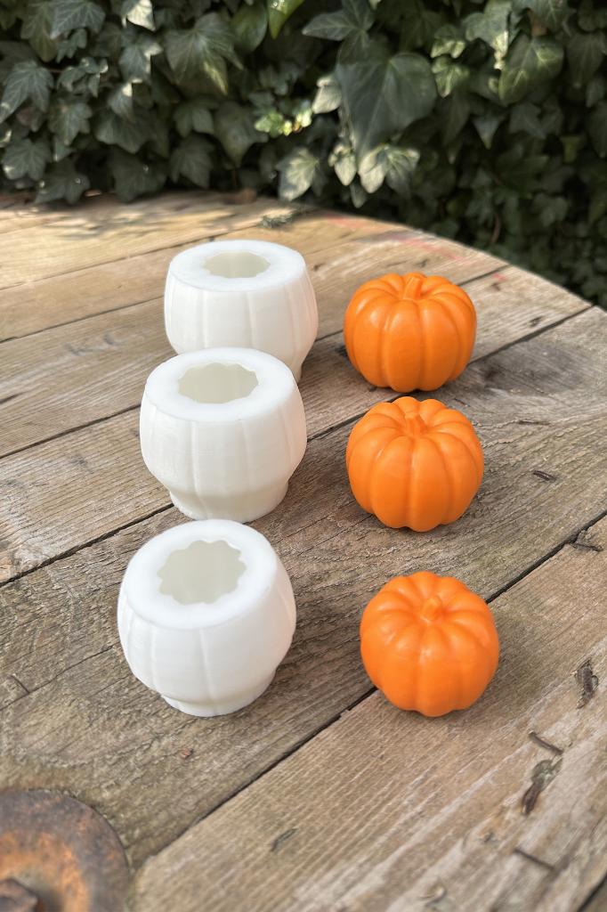 Pumpkin Silikon Üçlü Mum Kalıp Seti