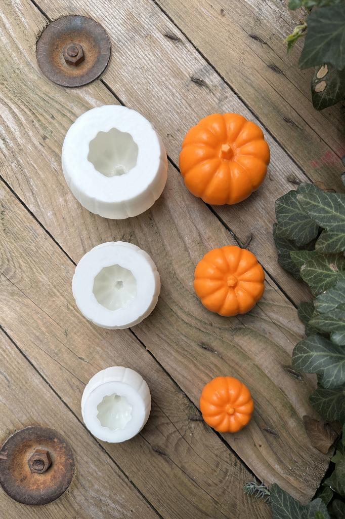 Pumpkin Silikon Üçlü Mum Kalıp Seti