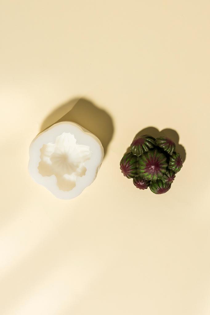 Rebutia Kaktüs Silikon Mum Kalıbı