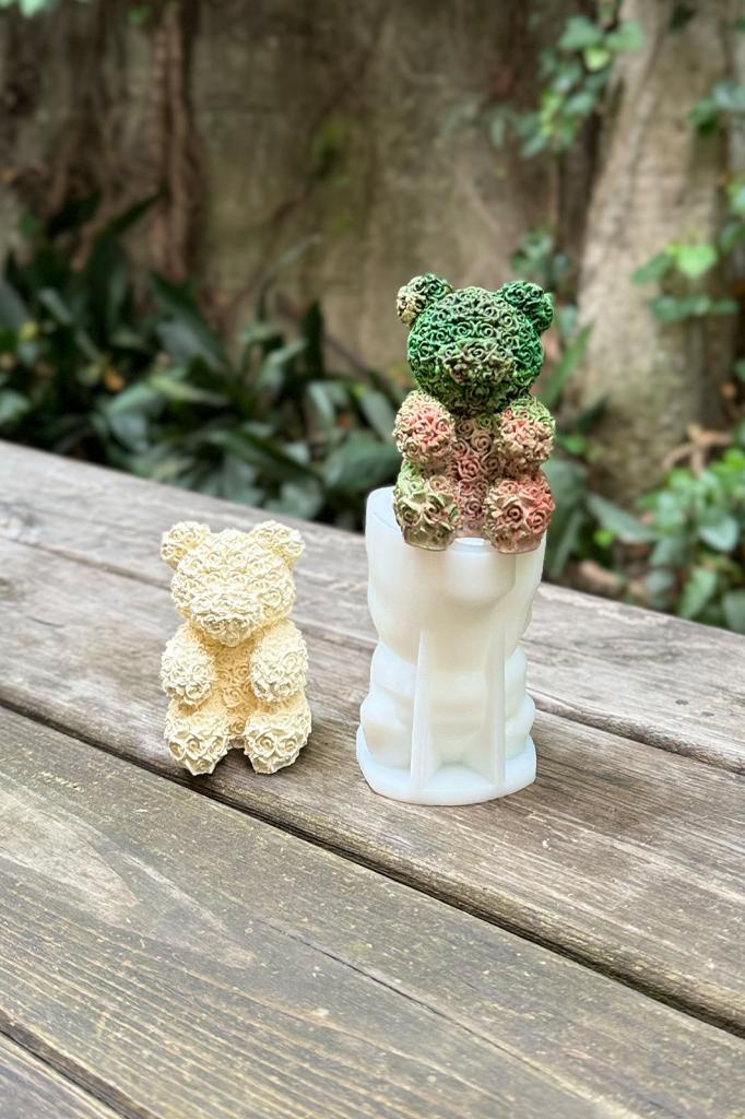 Rose Bear Silikon Mum Kalıbı