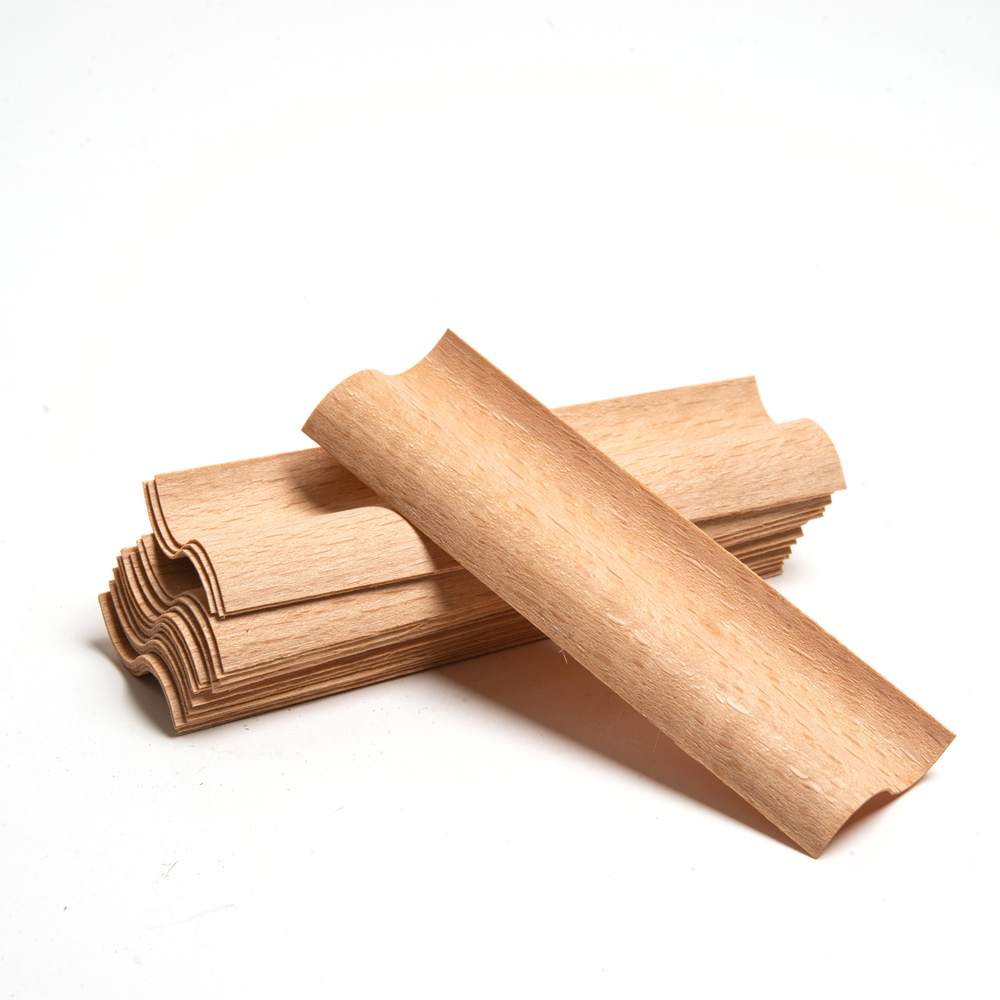 S Model Ahşap Mum Fitili ve Yapışkanlı Fitil Sehpası 20 Adet ( 30mm x 100mm x 0.5mm )