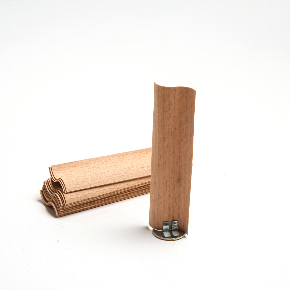 S Model Ahşap Mum Fitili ve Yapışkanlı Fitil Sehpası 40 Adet ( 30mm x 100mm x 0.5mm )