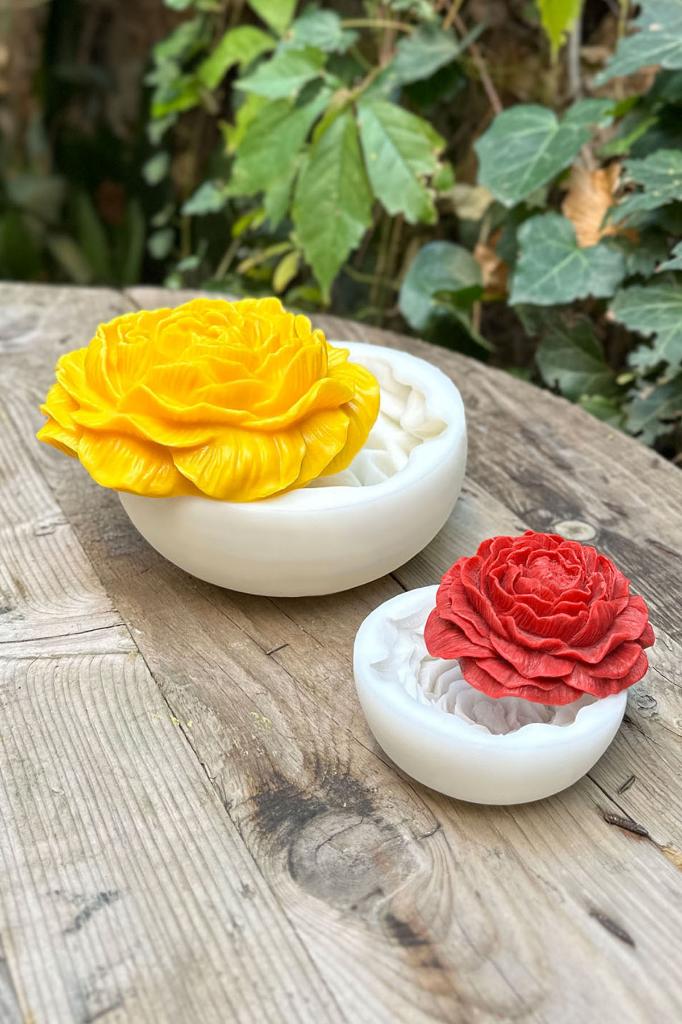 Şakayık İkili Set Silikon Mum Kalıpları
