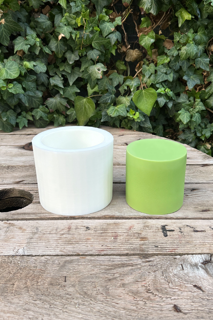Silindir 3D Ø:10 H:10 cm Silikon Mum Kalıbı