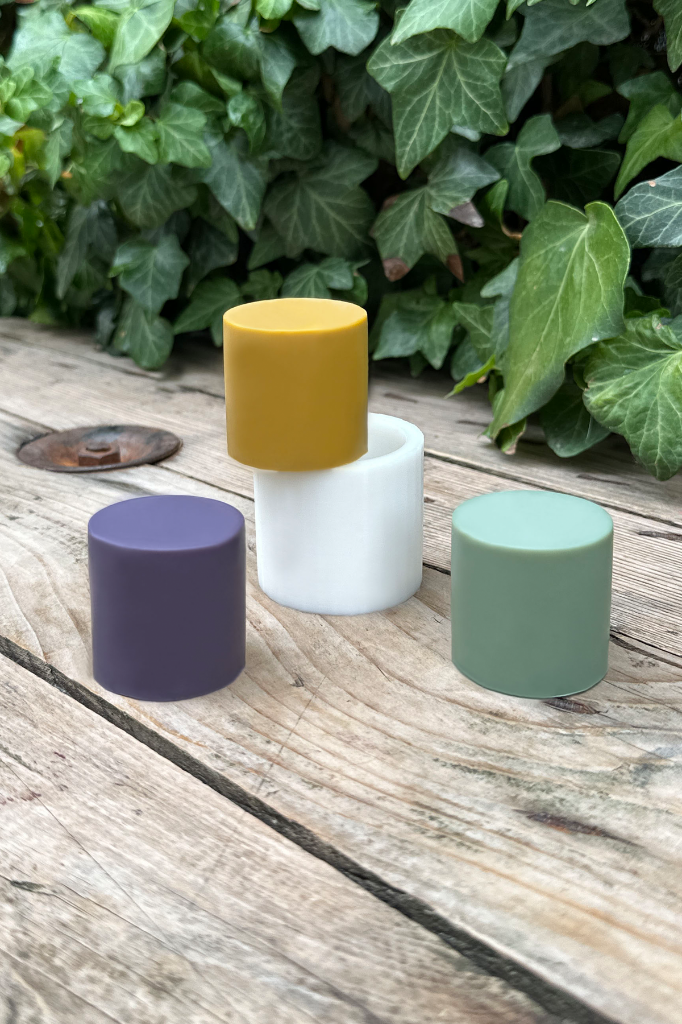 Silindir 3D Ø:4 H:4 cm Silikon Mum Kalıbı