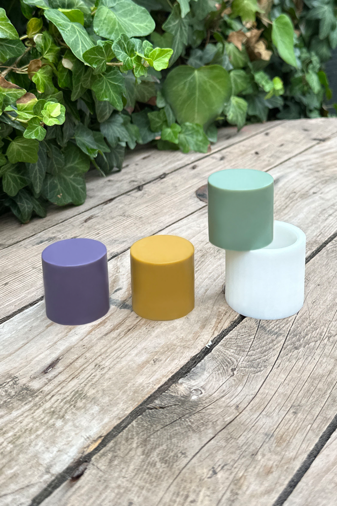 Silindir 3D Ø:4 H:4 cm Silikon Mum Kalıbı