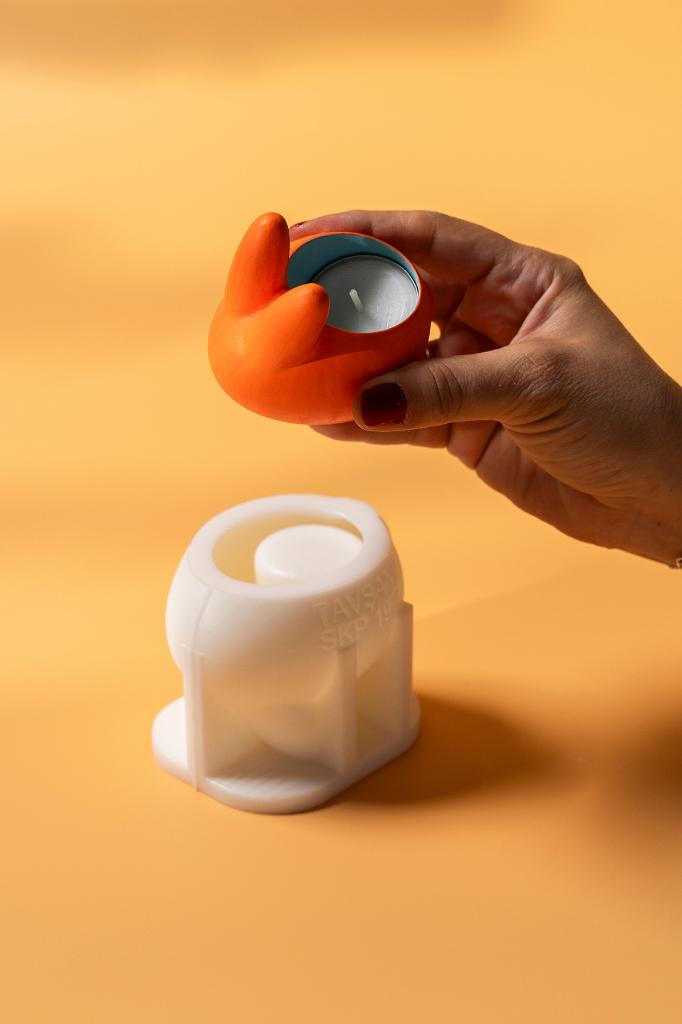 Tavşan Tealight Silikon Mumluk Kalıbı