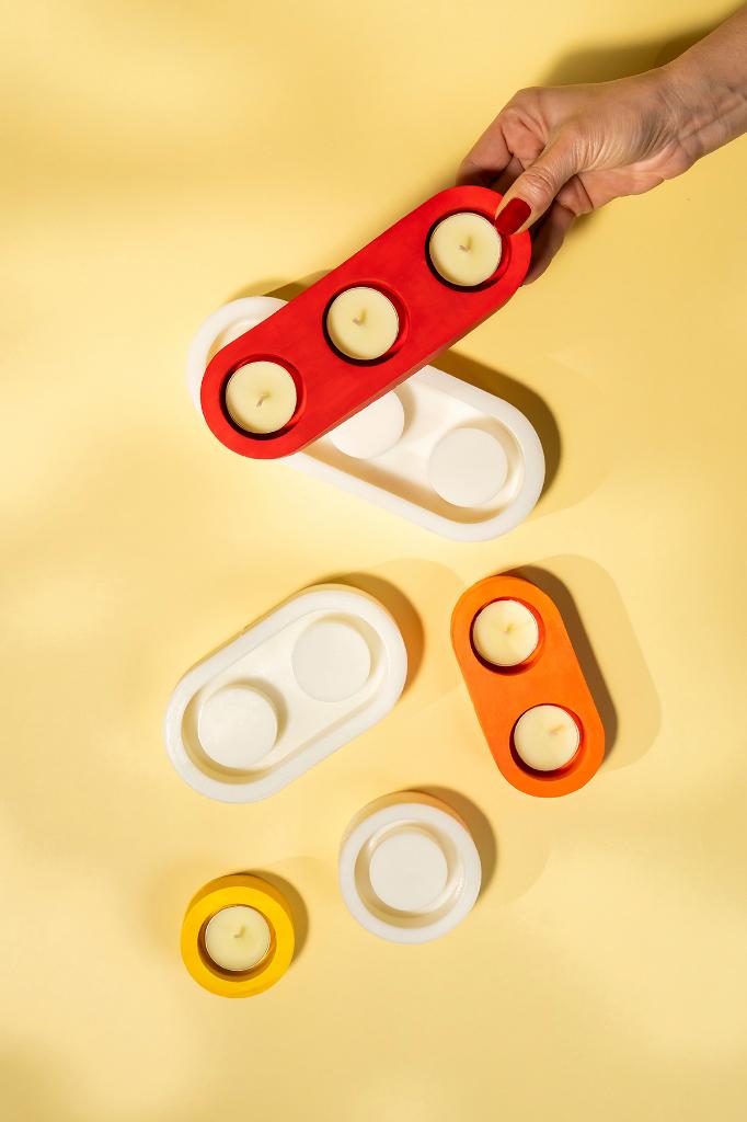 Tealight Mumluk Silicone Mold Seti (3 pcs)