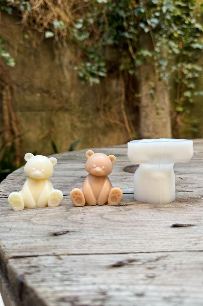 Teddy Bear Mini Silikon Mum Kalıbı