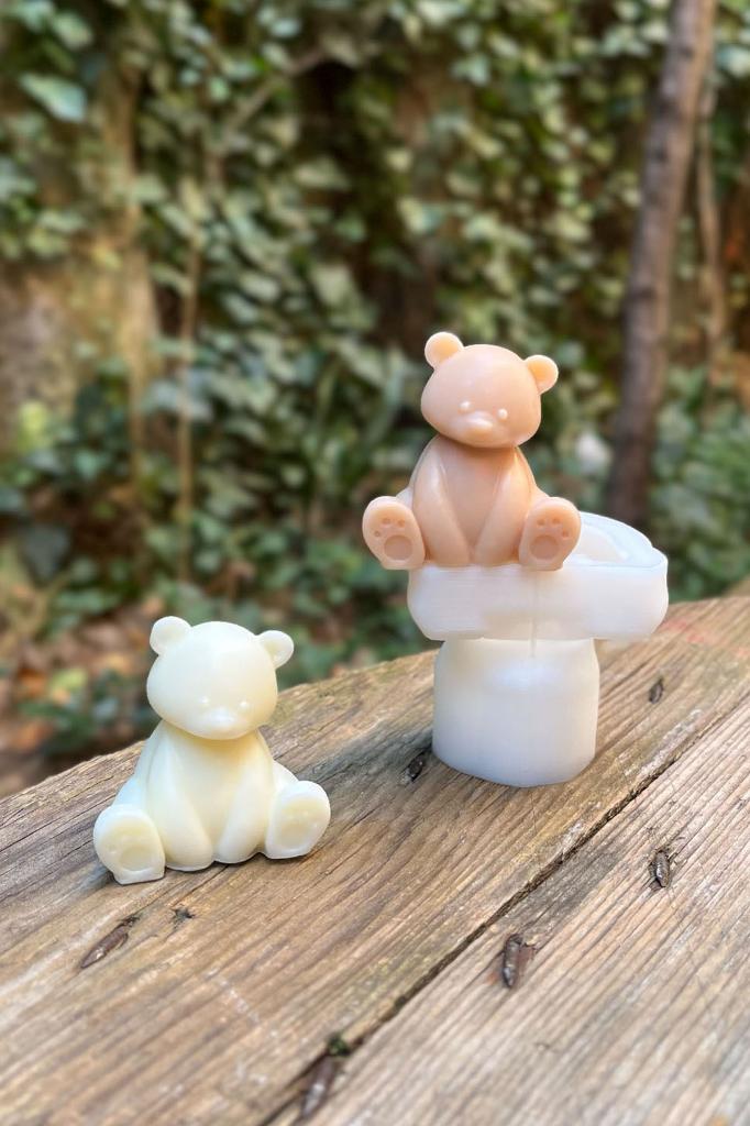 Teddy Bear Mini Silikon Mum Kalıbı