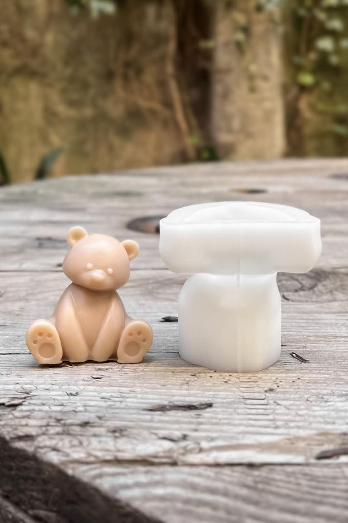 Teddy Bear Mini Silikon Mum Kalıbı
