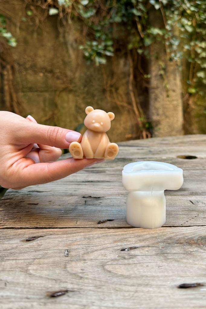 Teddy Bear Mini Silikon Mum Kalıbı