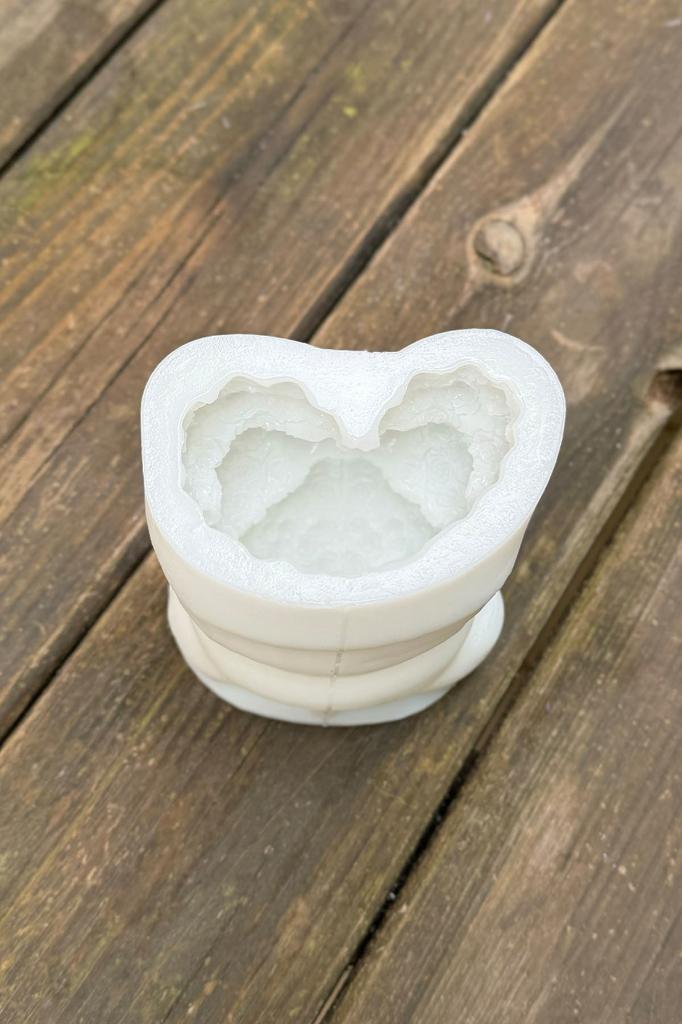 Tedy Bear Gül Dokulu Büyük Silikon Mum Kalıbı
