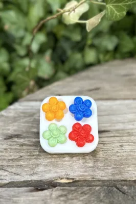 Bacopa Çiçeği Dörtlü Silikon Mum Kalıbı