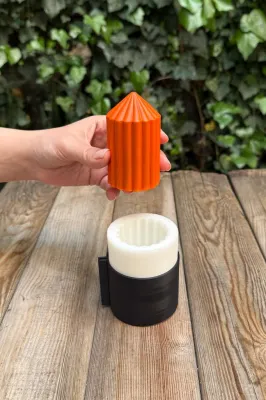 Baton Dalgalı Küçük Silikon Mum Kalıbı