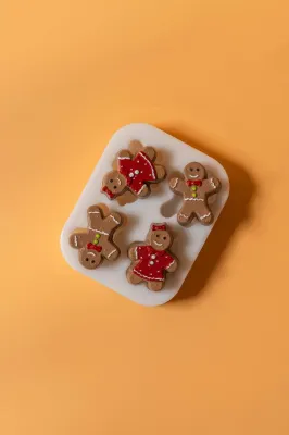 Cookie Mini Dörtlü Silikon Mum Kalıbı