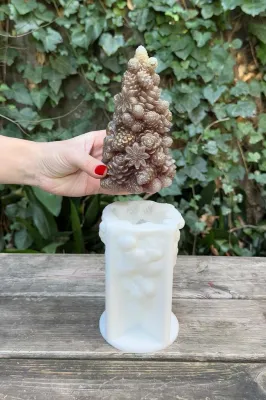 Kozalaklı Çam Ağacı Silikon Mum Kalıbı